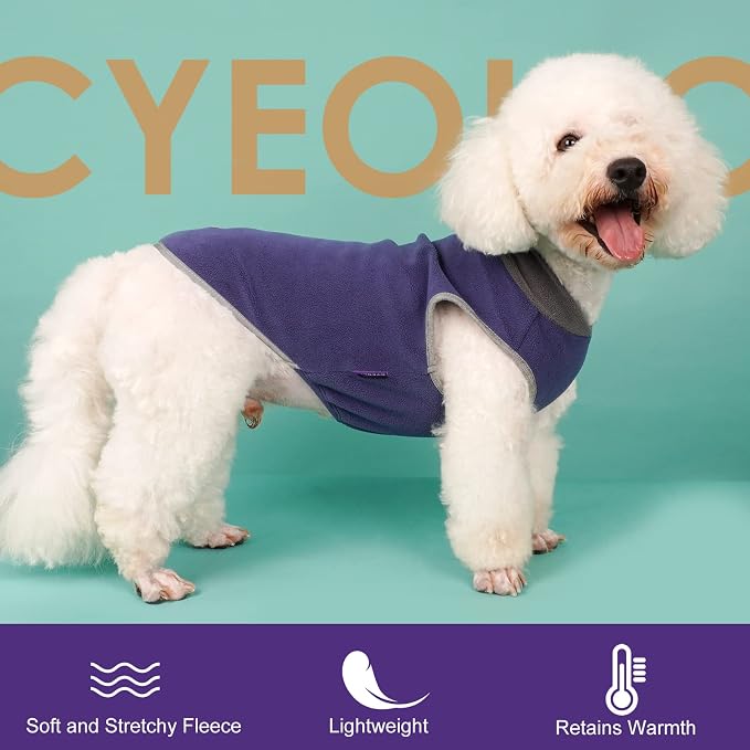 cyeollo 2 Pack Dog Sweater Fleece Vest Pullover Sweatshirt Dog Jacket - Image 9