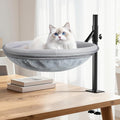Cat Desk Bed, 360° Rotating Height-Adjustable Cat Hammock Desk, Home Office Pet by LOVSTORAGE