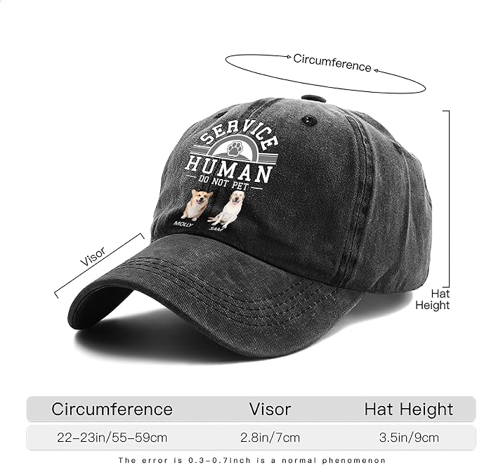 Personalized Vintage Washed Denim Dad Hat, Custom Baseball Cap - Image 8