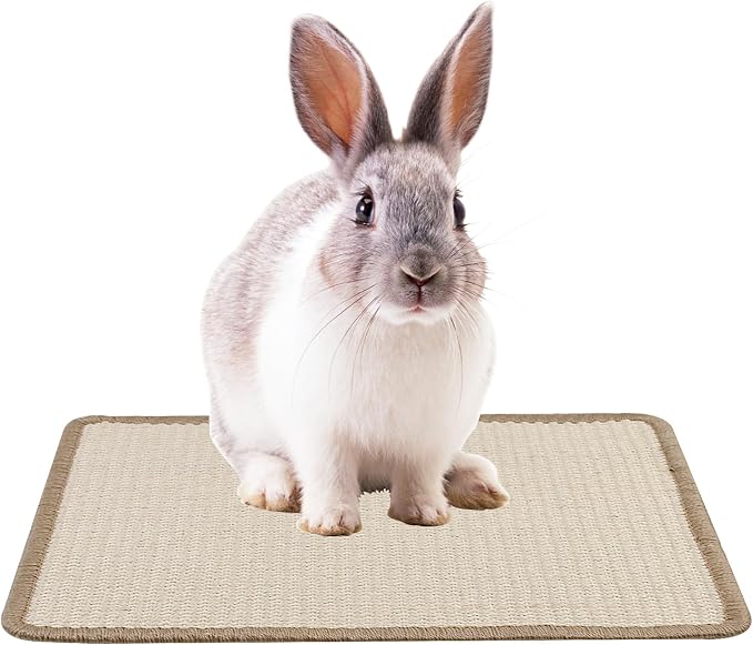 Large Rabbit Scratching Pad, 23.6 x15.7 Inch Natural Sisal Scratch Mat - Image 8
