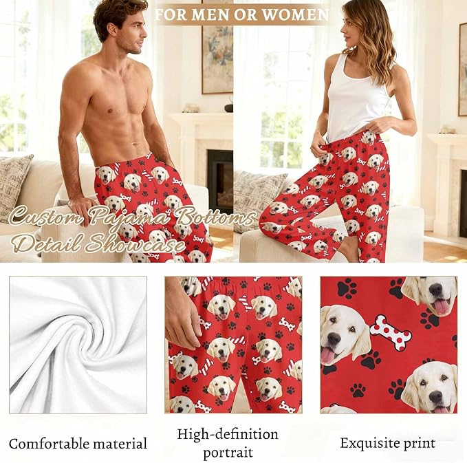 Custom Couple Pajama Pants Sock - Image 6