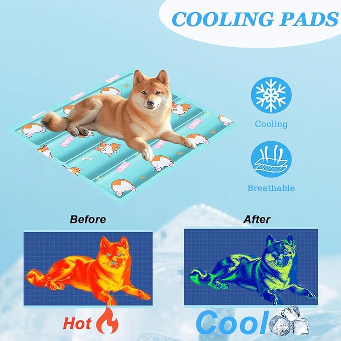 Dog Cooling Mat, Cooling Mat for Dogs & Cat, Provides Instant Relief for Small - Image 2