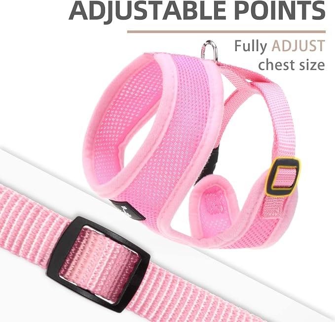 PUPTECK Soft Mesh Dog Harness and Leash Set Pet Puppy Cat Comfort Padded Vest - Image 3