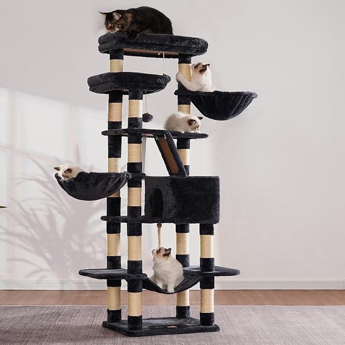 Heybly Cat Tree, 68 inch Multi-Level Cat Tower - Image 5