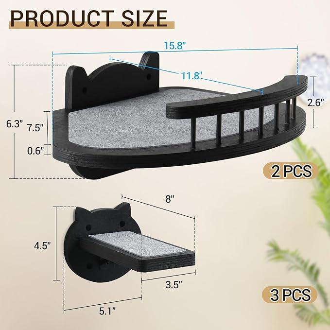 Cat Wall Shelves Furniture Set - Image 8