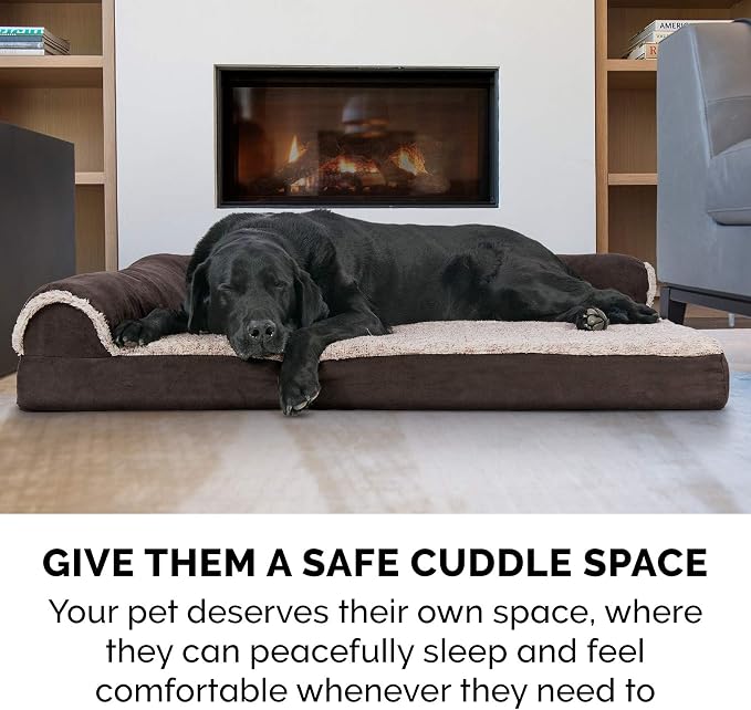Furhaven Cooling Gel Dog Bed for Large/Medium Dogs w/ Removable Bolsters & - Image 10
