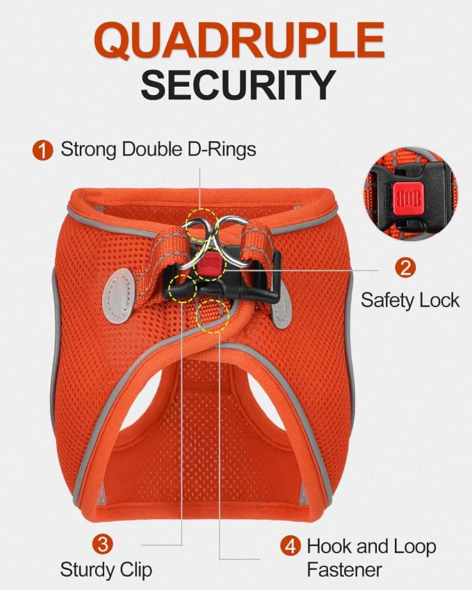 Joytale Small Dog Harness, Breathable Mesh Step-in Vest, Reflective Soft Padded - Image 3