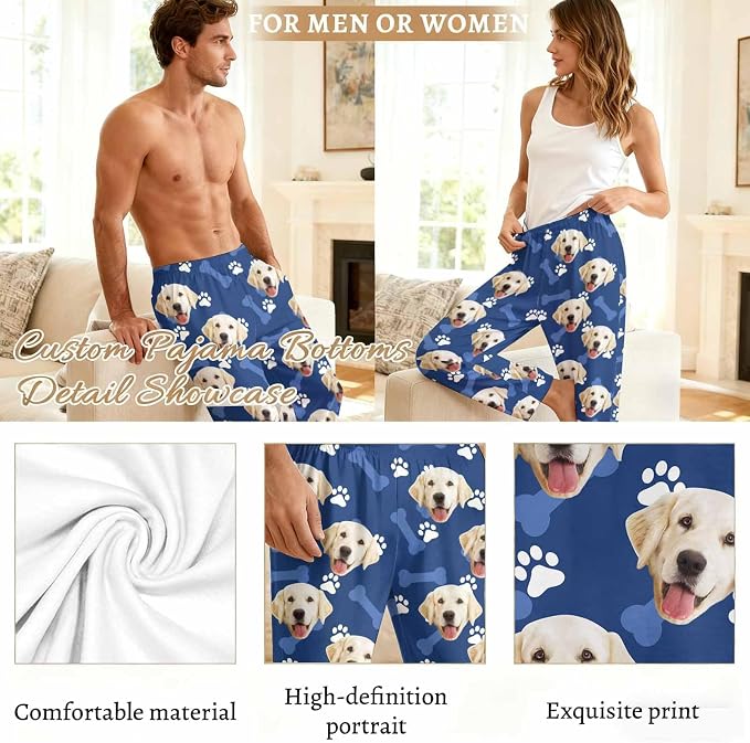 Custom Couple Pajama Pants Sock - Image 6