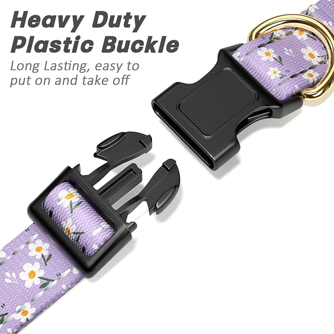 Reflective Dog Collar for Extra Small Dogs, Cute Flower Theme Adjustable - Image 4