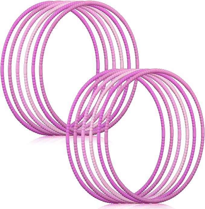 Sratte 12 Pcs Toy Hoop for Kid Detachable Adjustable Toy Hoop Colored Exercise by Sratte