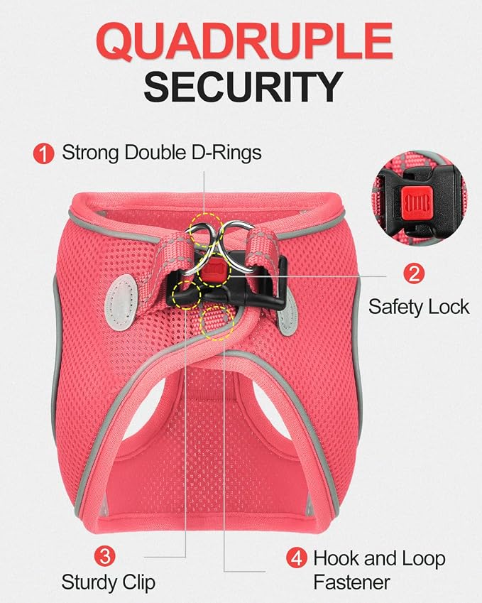 Joytale Small Dog Harness, Breathable Mesh Step-in Vest, Reflective Soft Padded - Image 3
