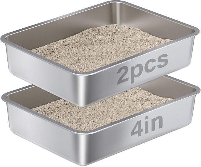 Stainless Steel Litter Box by Nyutu