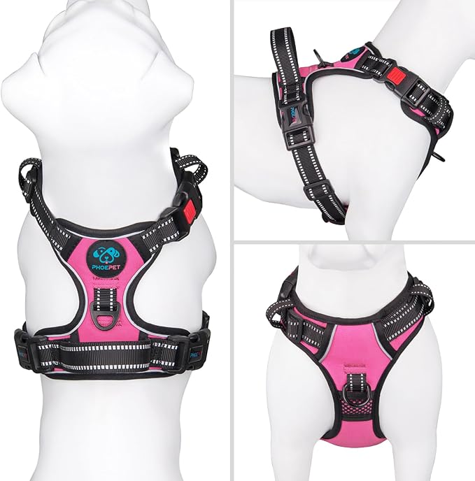 PHOEPET No Pull Dog Harnesses for Small Dogs Reflective Adjustable Front Clip - Image 2