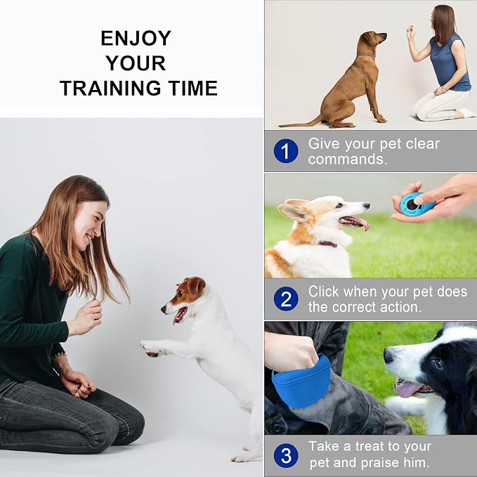 Left&Right Dog Clicker Training Kit, Silicone Dog Training Treat Pouch and Dog - Image 7