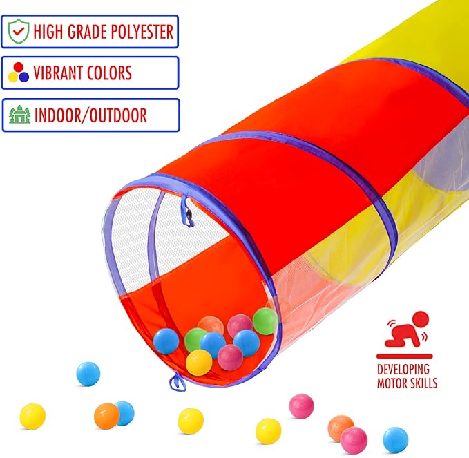 PigPigPen Kids Tunnel for Toddlers, Pop Up Play Tunnel Tent for Babies or Dogs - Image 5