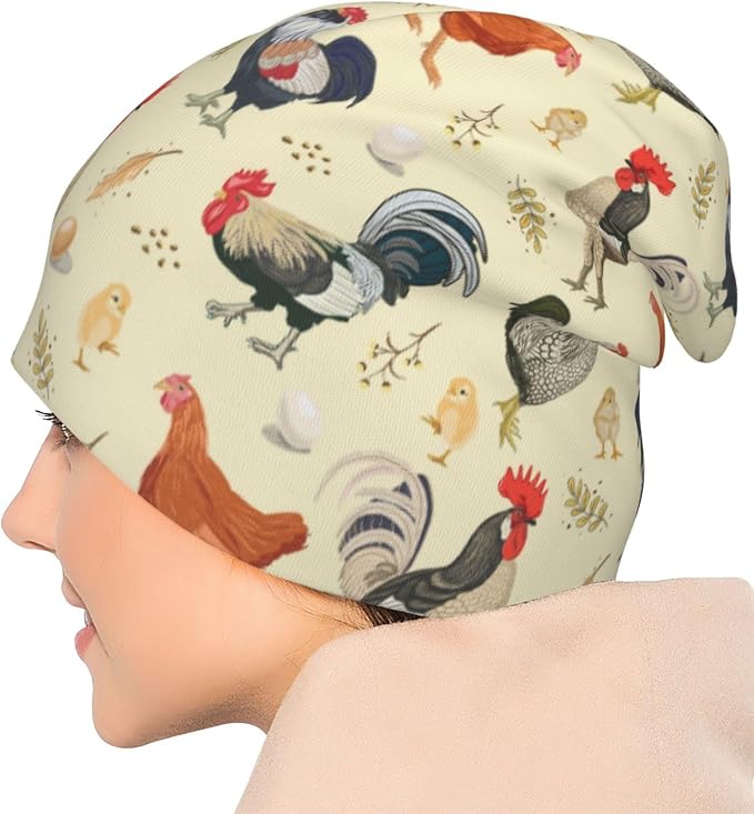 Beanie Hat Skull Cap Chemo Hat Slouchy Cap Headwear Stretch Knitted Hats - Image 7