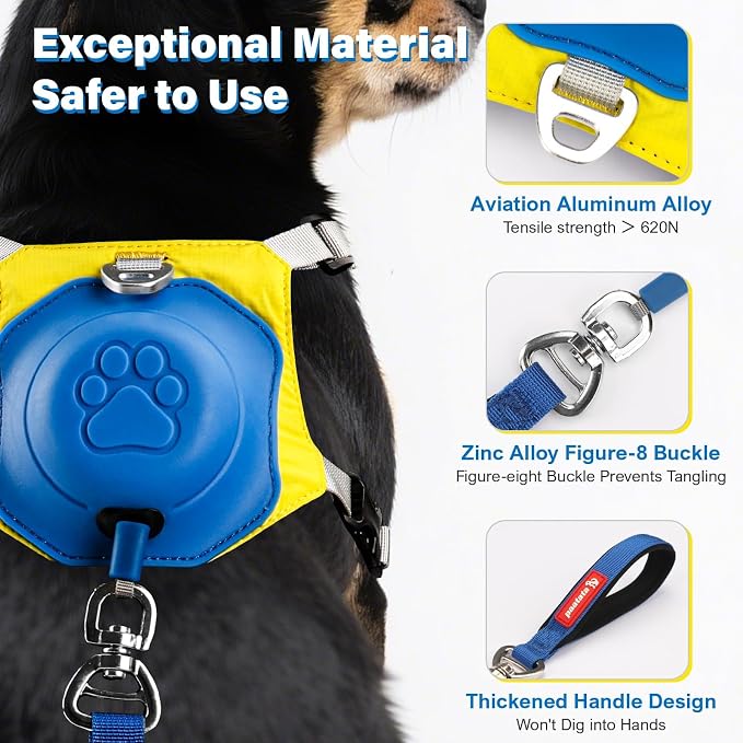 No Pull Dog Harness, 2 in 1 Retractable Harness - Image 3