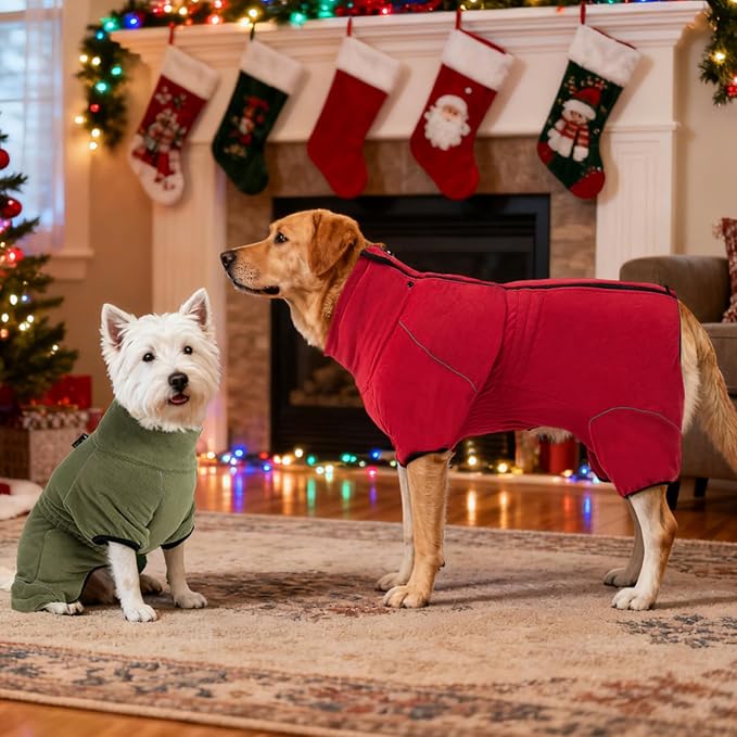 Mihachi Dog Snow Jacket Dog Coat Soft Fleece Pullover Pajamas, Pet Windproof - Image 6