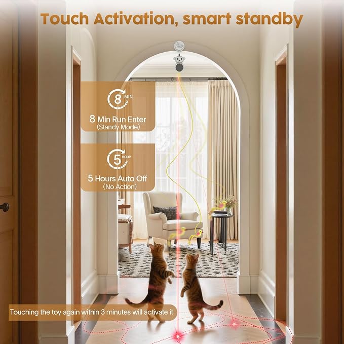 Interactive Cat Toys for Indoor Cats: 2 in 1 Laser Pointer Cat Toy - Image 4
