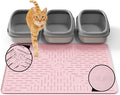 OHMO Cat Litter Mat Trapping Mat Premium Silicone 37.5x25.2，Pink, Waterproof by OHMO