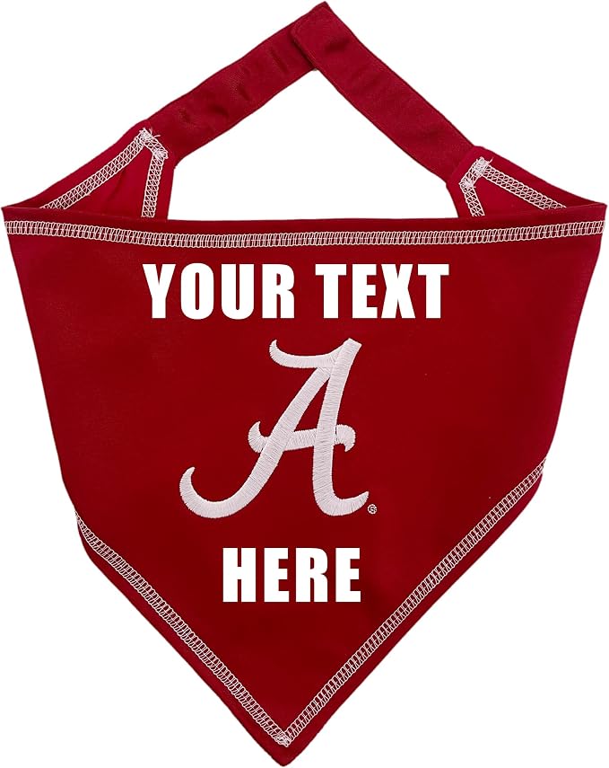NCAA Alabama Crimson Tide Personalized Tie Bandana by PETSFIRST