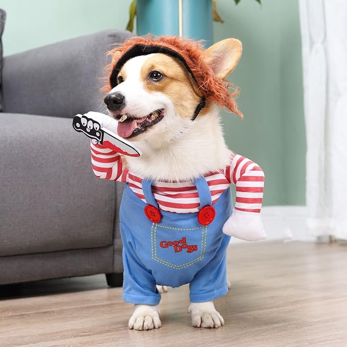 Pet Deadly Dog Costume, Cute Dog Cosplay Halloween Christmas Funny Pet Clothes - Image 4