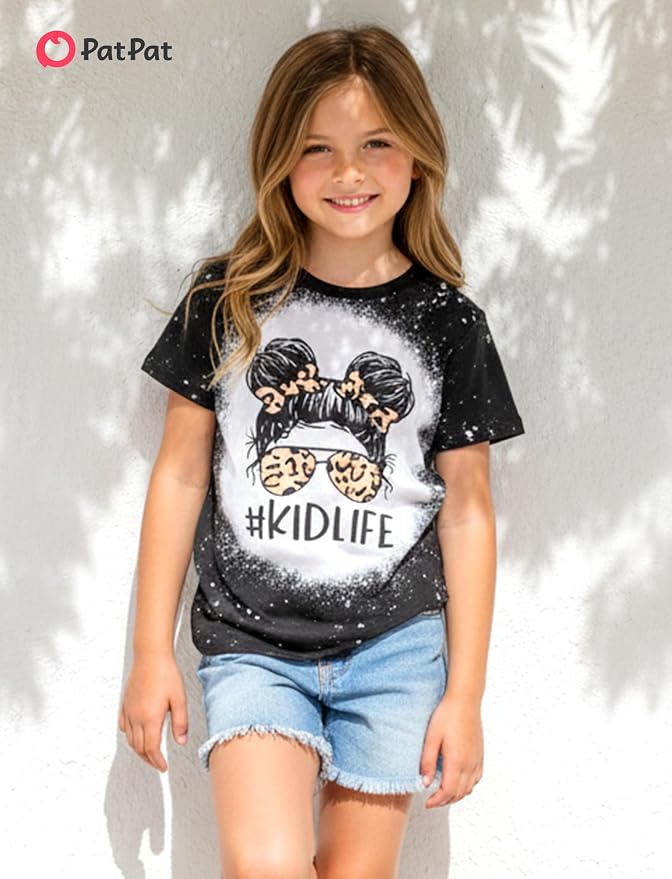 PATPAT Girls Crewneck Short Sleeve Graphic Tees Animal Print Shirts Cute Summer - Image 2