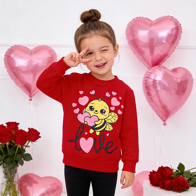 RETSUGO Toddler Baby Girls Sweatshirts Casual Pullover Crewneck Winter Long - Image 2