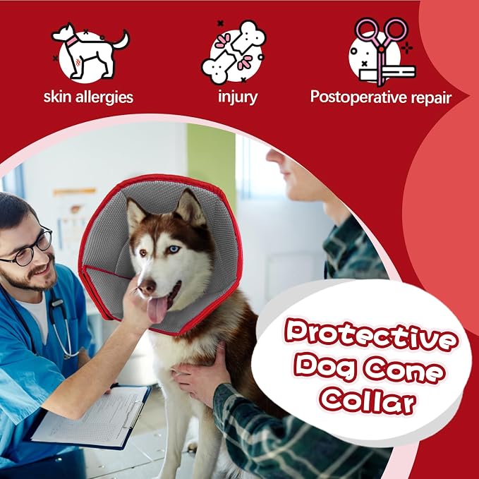 Dog Cone for Large Dogs After Surgery, Soft Dog Cone Collar for Dogs to Stop - Image 6