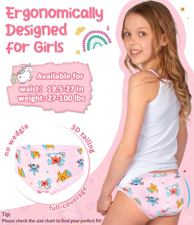 Girls and Toddlers 100% Cotton Underwear Tagless Soft Panties Size 2-3T - Image 5