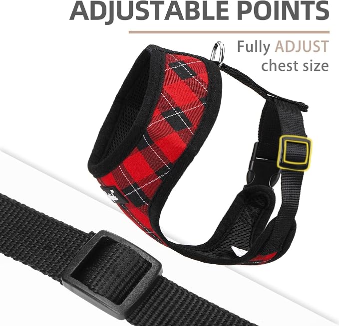 PUPTECK Soft Mesh Dog Harness and Leash Set Pet Puppy Cat Comfort Padded Vest - Image 3