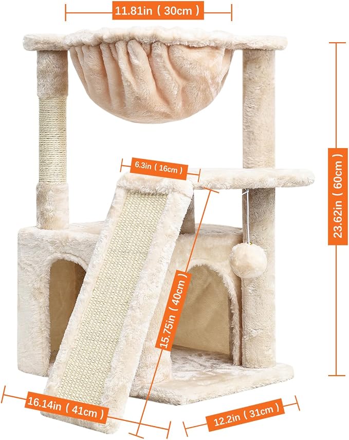 SYANDLVY Cat Tree for Indoor Cats Large Adults, Modern Activity Tower - Image 2