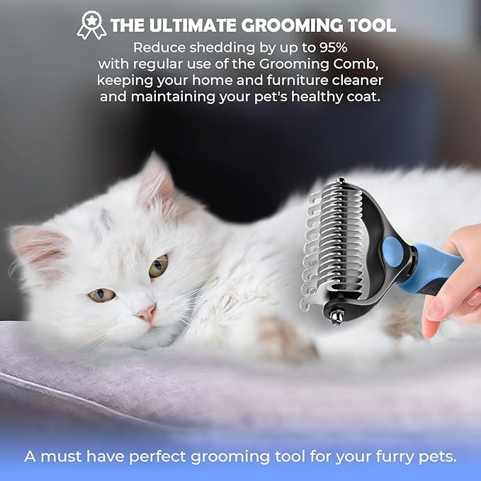 Undercoat Rake for Dogs & Cats, Dematting Comb - Image 6