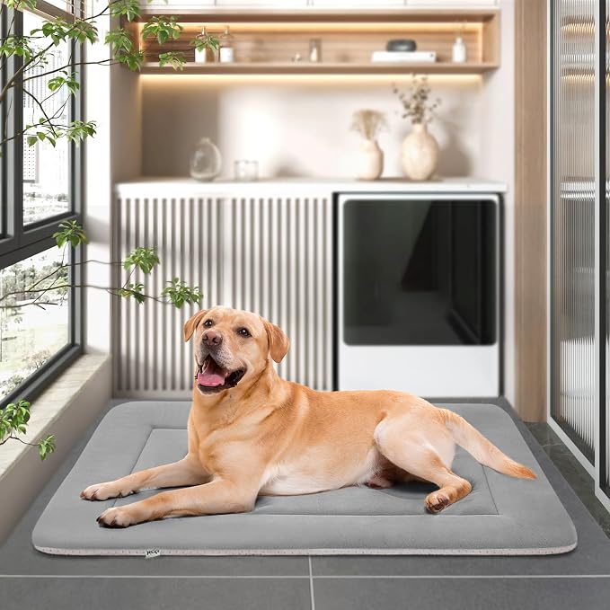 JoicyCo Large Dog Bed Soft Dog Crate Pad Mat 42 in Non-Slip Bottom Washable Dog - Image 7