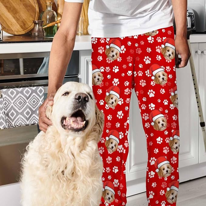 Artsadd Personalized Christmas Pajama Pants Socks - Image 4