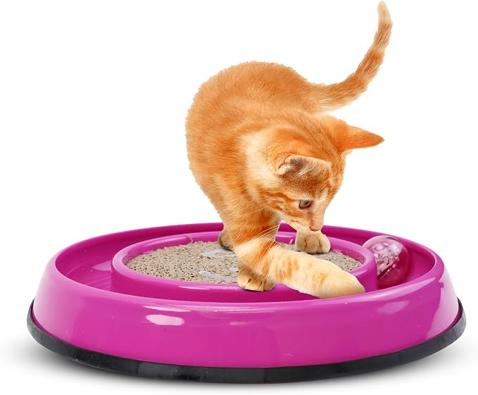 SPOT Rockin’ Cat Scratcher Toy – Interactive LED Light-Up Ball Cat Toy - Image 6