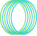 6 Pcs Exercise Hoop Detachable Fitness Rings Adjustable Plastic Toy Fitness by Halloscume