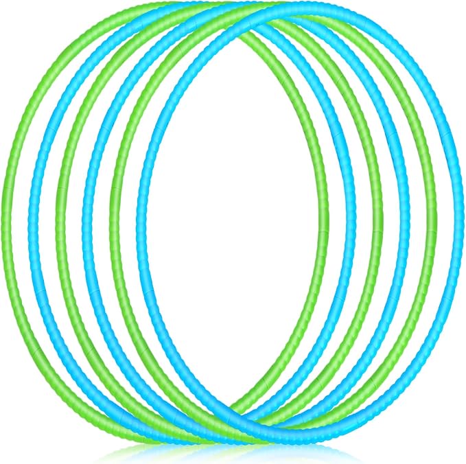 6 Pcs Exercise Hoop Detachable Fitness Rings Adjustable Plastic Toy Fitness by Halloscume