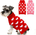 2 Pack Valentines Dog Sweater, Knit Pet Small Dog Sweater Holiday Valentine’s by Unknown