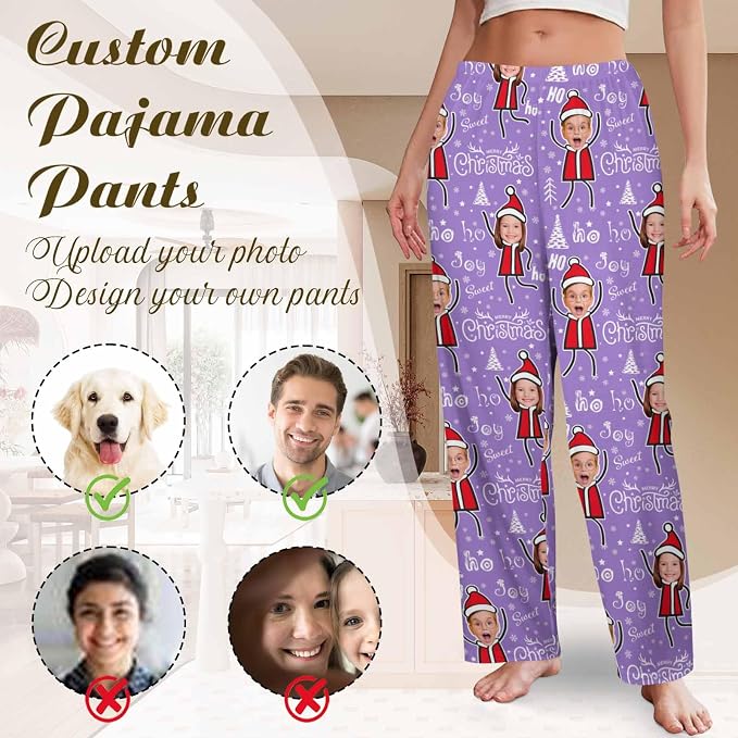 Custom Couple Pajama Pants Sock - Image 3