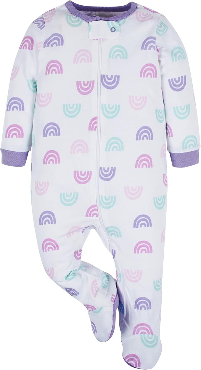 Onesies Brand Baby Girls' 4-pack Sleep 'N Play Footies Multi Pack - Image 3