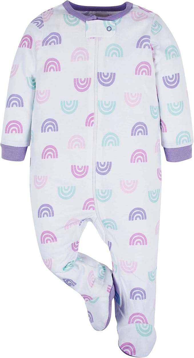 Onesies Brand Baby Girls' 4-pack Sleep 'N Play Footies Multi Pack - Image 3