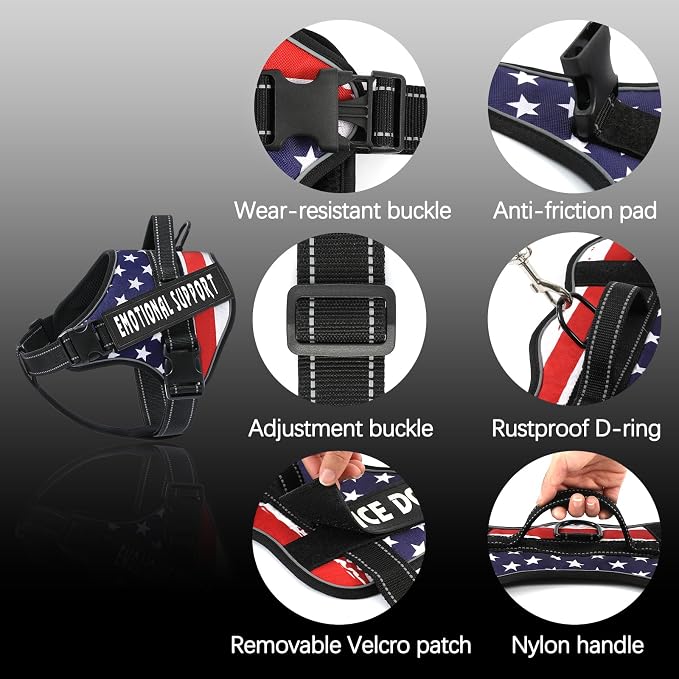 voopet Emotional Support Dog Harness, Professional Service Dog Vest Harness - Image 2