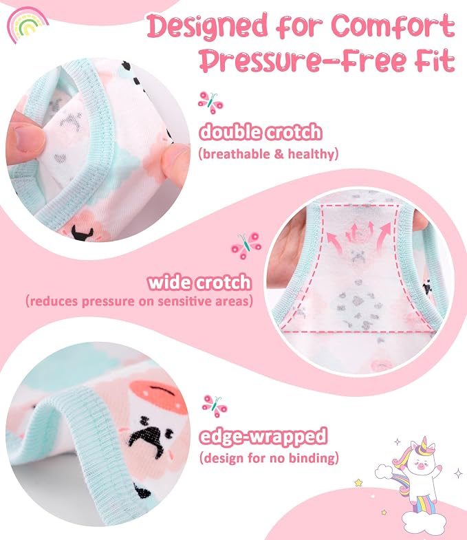 Girls and Toddlers 100% Cotton Underwear Tagless Soft Panties Size 2-3T - Image 4