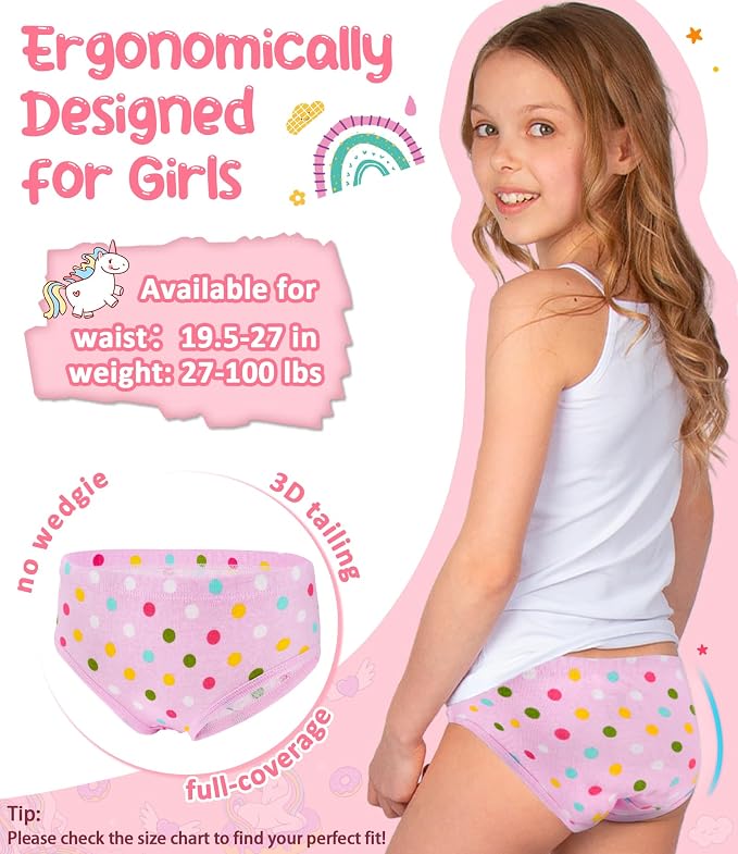Girls and Toddlers 100% Cotton Underwear Tagless Soft Panties Size 2-3T - Image 5