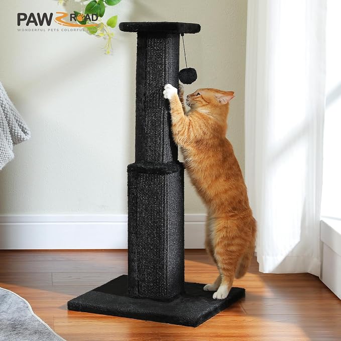 PAWZ Road Large Cat Scratching Post 32” Tall Black Scratching Post - Image 7