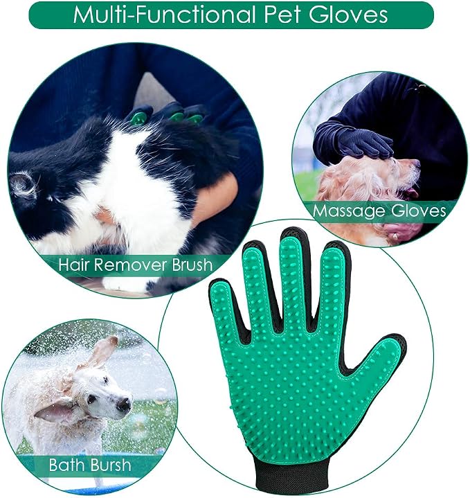DELOMO Pet Hair Remover Gloves, 255 Tips, Deshedding Glove - Image 4