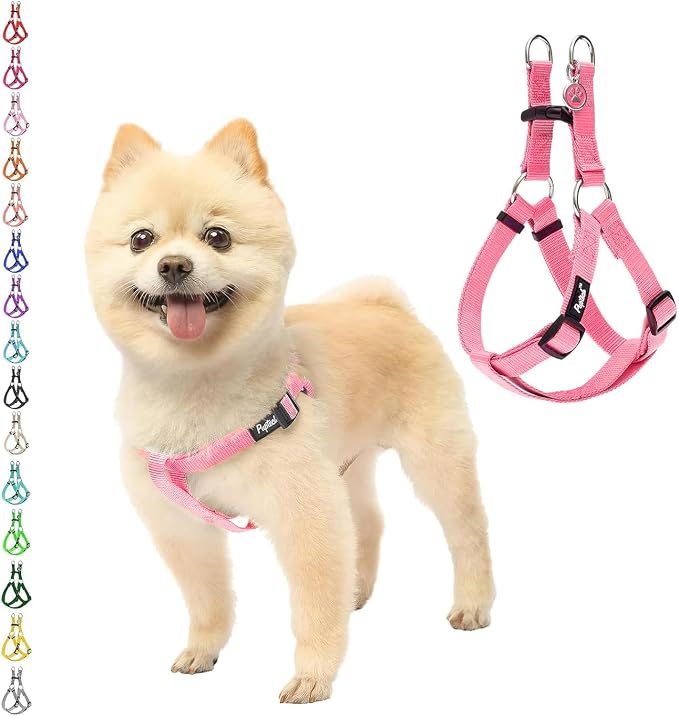 PUPTECK No Pull Dog Harness Soft Adjustable Basic Nylon Step in Puppy Vest by PUPTECK