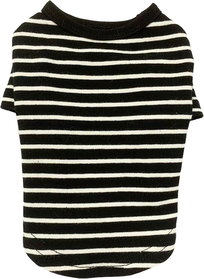 YQYS Pet T-Shirts Thick Striped Cotton Tee Shirt - Image 2