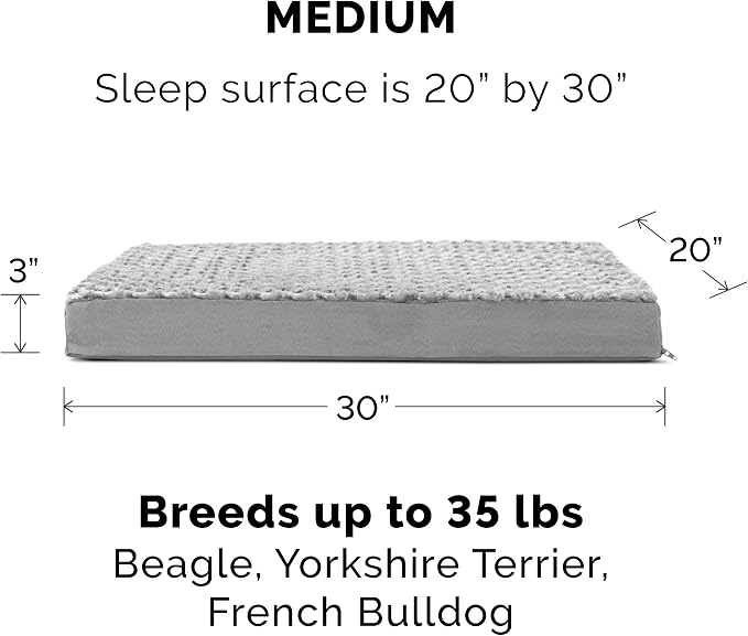 Furhaven Replacement Dog Bed Cover Ultra Plush Faux Fur & Suede Mattress - Image 3